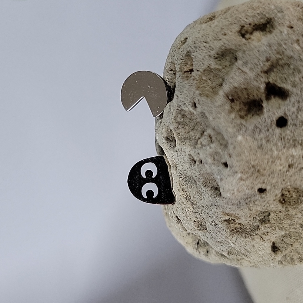 PacMan Gamer Stud Earrings, unisex